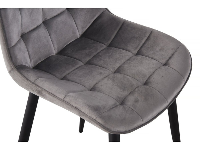 Set di 2 sedie in velluto "Victoria" - Grigio