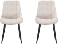 Set di 2 sedie loop "Victoria" - Beige