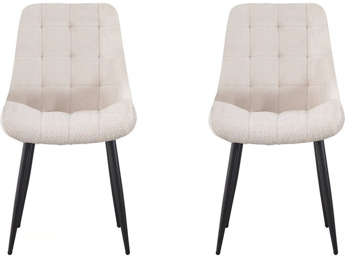 Set di 2 sedie loop "Victoria" - Beige