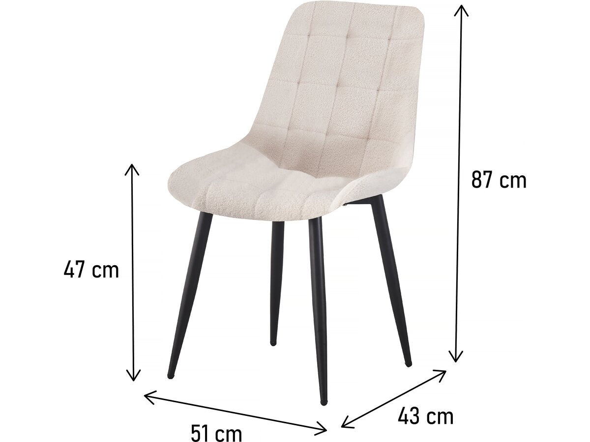 Set di 2 sedie loop "Victoria" - Beige