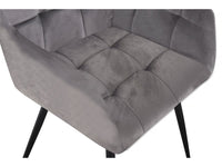 Set di 2 sedie in velluto "Valentina" con braccioli - Grigio