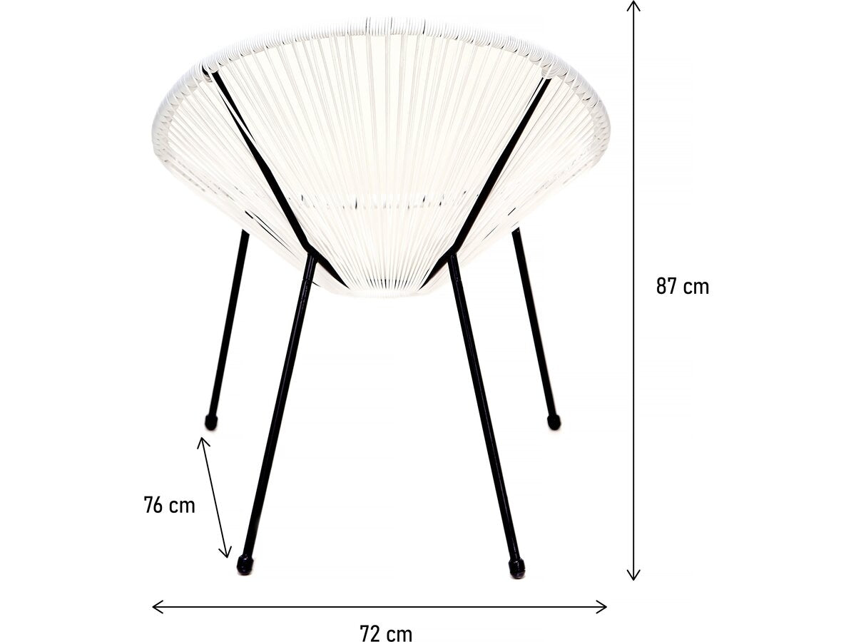 Set di 2 poltrone da giardino "Ania" - Bianco