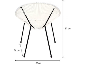 Set di 2 poltrone da giardino "Ania" - Bianco