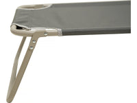 Set di 2 lettini pieghevoli "Elsa" in metallo e textilene - Grigio