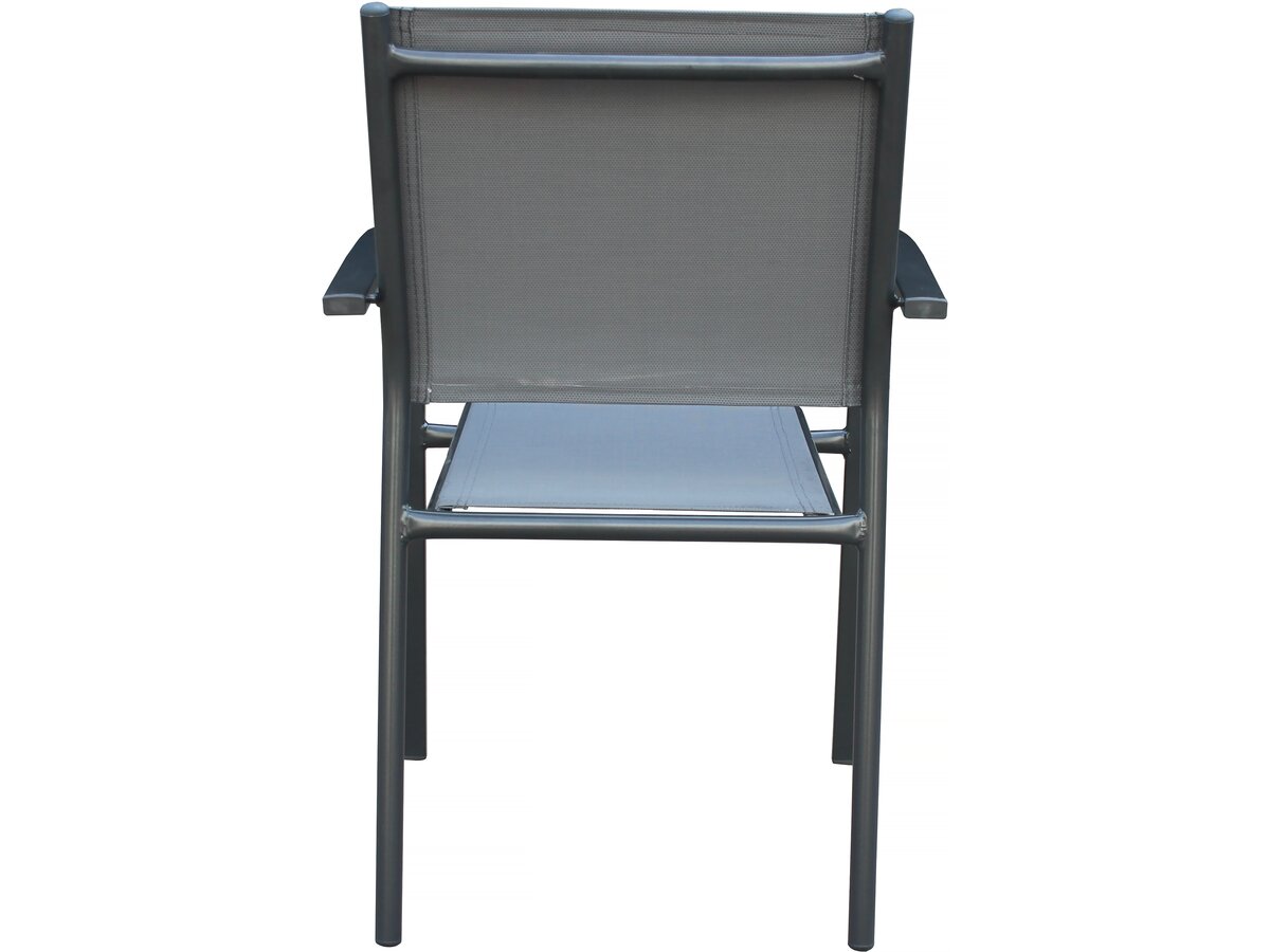 set di 2 sedie da giardino in alluminio "Lyraya" - Antracite