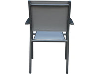 set di 2 sedie da giardino in alluminio "Lyraya" - Antracite