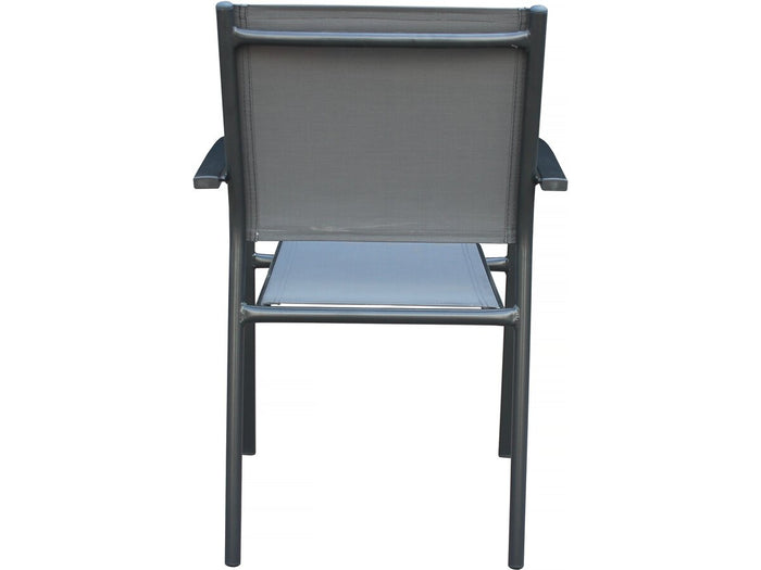 set di 2 sedie da giardino in alluminio "Lyraya" - Antracite