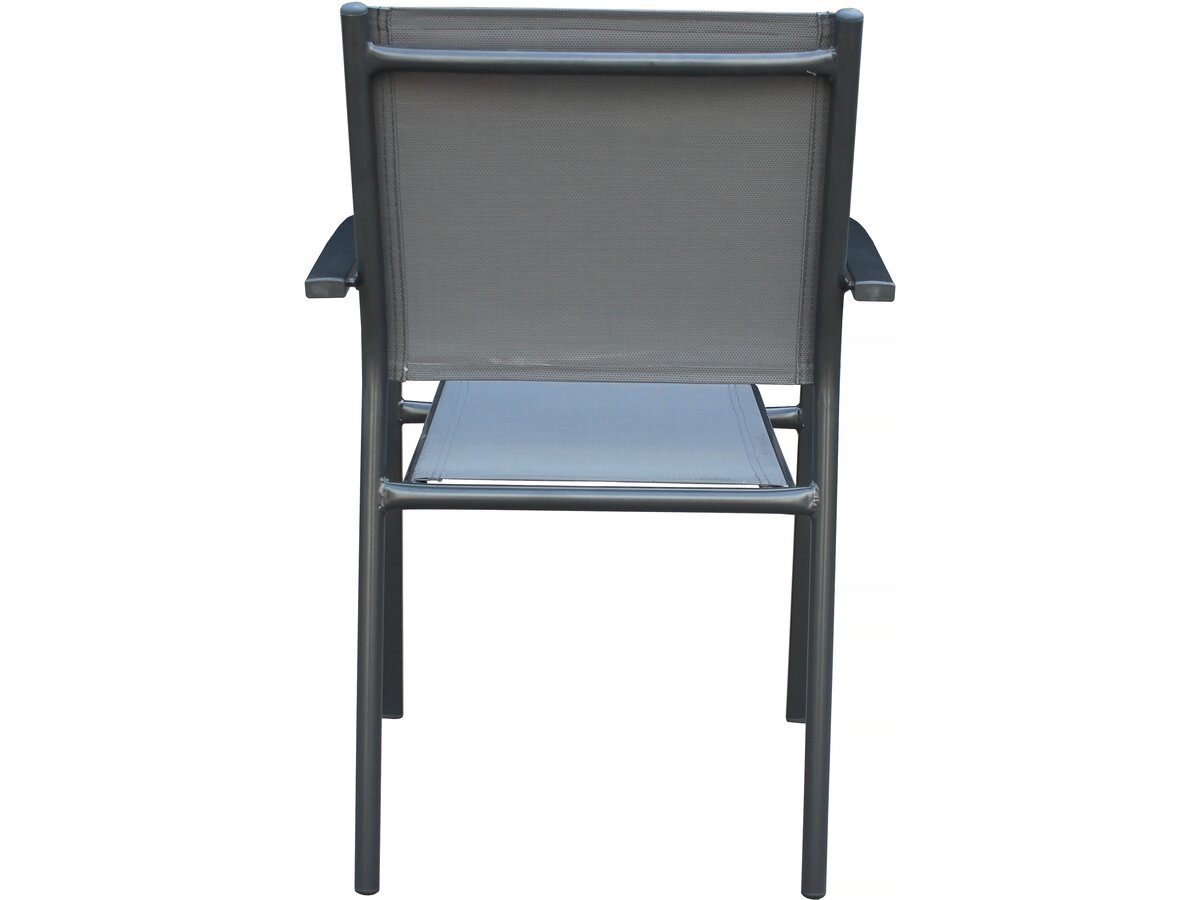 Set di 6 sedie da giardino in alluminio "Lyraya" - Antracite