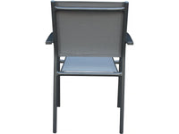 Set di 6 sedie da giardino in alluminio "Lyraya" - Antracite