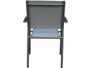 Set di 6 sedie da giardino in alluminio "Lyraya" - Antracite