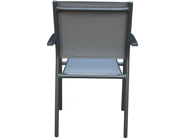 Set di 6 sedie da giardino in alluminio "Lyraya" - Antracite