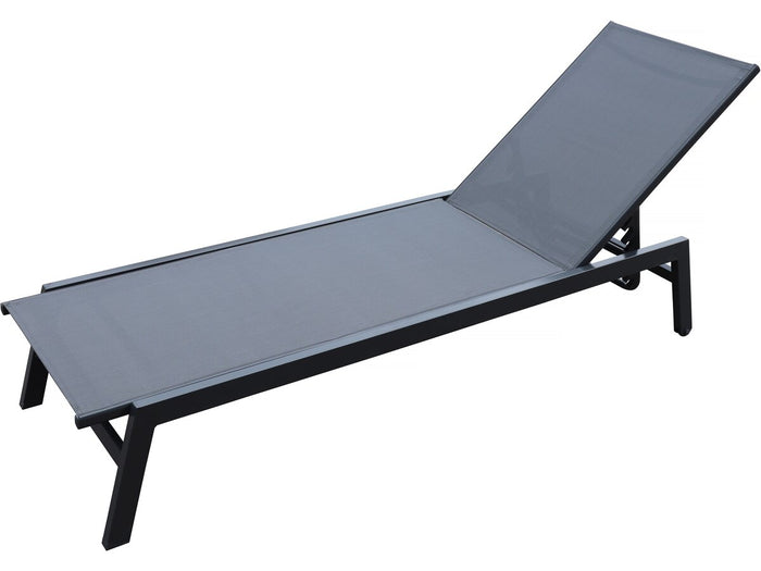 Lettino in alluminio con rotelle "Loona" - Grigio