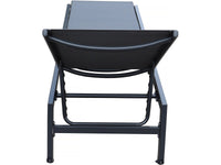 Lettino in alluminio con rotelle "Loona" - Grigio