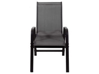 Sedia da giardino in alluminio e textilene PORTO - Phoenix - Grigio scuro - 2 pezzi