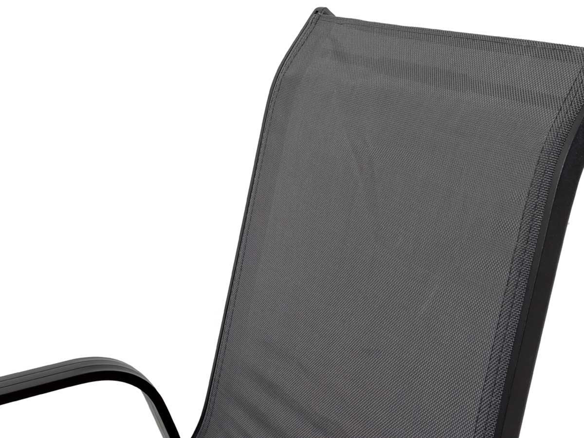 Sedia da giardino in alluminio e textilene PORTO - Phoenix - Grigio scuro - 2 pezzi