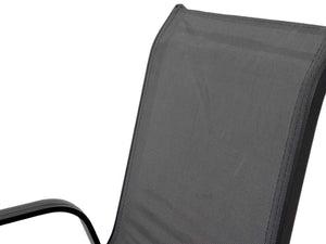 Sedia da giardino in alluminio e textilene PORTO - Phoenix - Grigio scuro - 2 pezzi