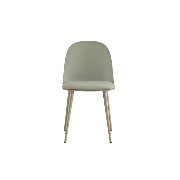 Sedia ''JASMON'' Cuscino in PU Grigio-Verde, dimensioni H81 x L51 x P44, ideale per la tua cucina o sala da pranzo.