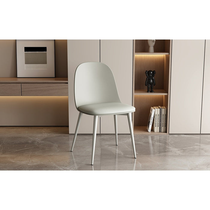 Sedia ''JASMON'' Cuscino in PU Grigio-Verde, dimensioni H81 x L51 x P44, ideale per la tua cucina o sala da pranzo.