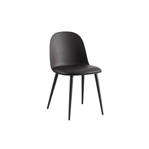 Sedia ''JASMON'' cuscino in PU Nero, dimensioni H81 x L51 x P44, ideale per la tua cucina o sala da pranzo.