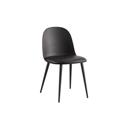 Sedia ''JASMON'' cuscino in PU Nero, dimensioni H81 x L51 x P44, ideale per la tua cucina o sala da pranzo.