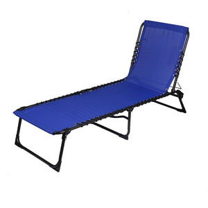 Lettino prendisole colore blu 187x85x56 cm