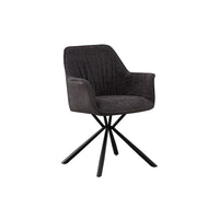 Sedia LUCIA Bouclé Grigio Schienale in PU Grigio chiaro, dimensioni H82.5 x L62 x P63, per cucina o sala da pranzo.