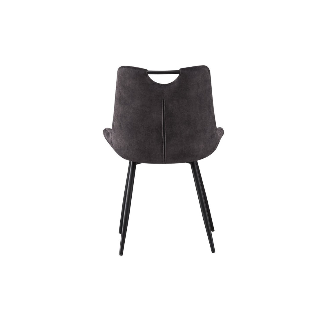 Sedia 'NINO' in velluto grigio, dimensioni H84 x L56 x P62.5, ideale per la tua cucina o sala da pranzo.