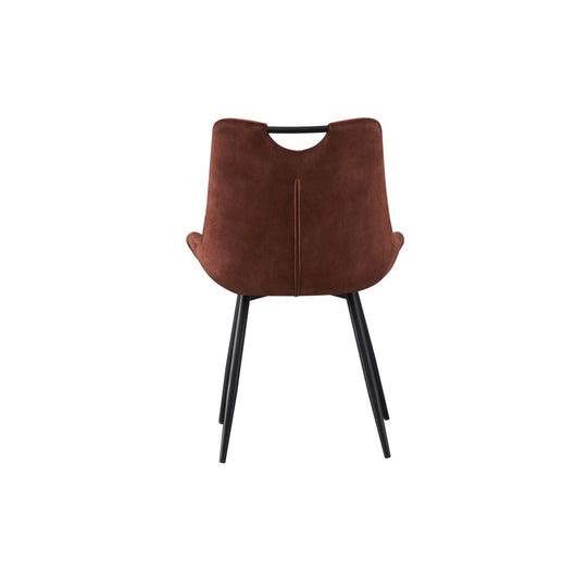 Sedia 'NINO' in Velluto Color Ruggine, dimensioni H84 x L56 x P62.5, ideale per la tua cucina o sala da pranzo.
