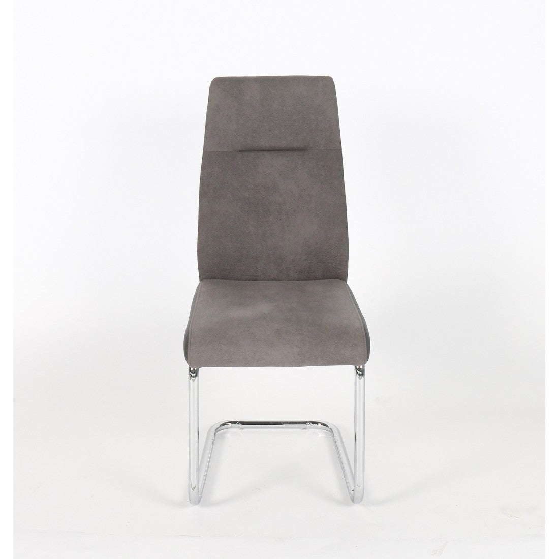 Sedie OLIVIER design in metallo e tessuto colore grigio - Set di 4