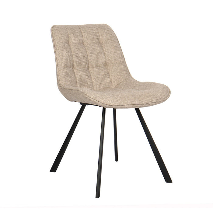 Sedia PALMA – Tessuto beige – L51 x H80 x P61 cm – Comfort ed eleganza