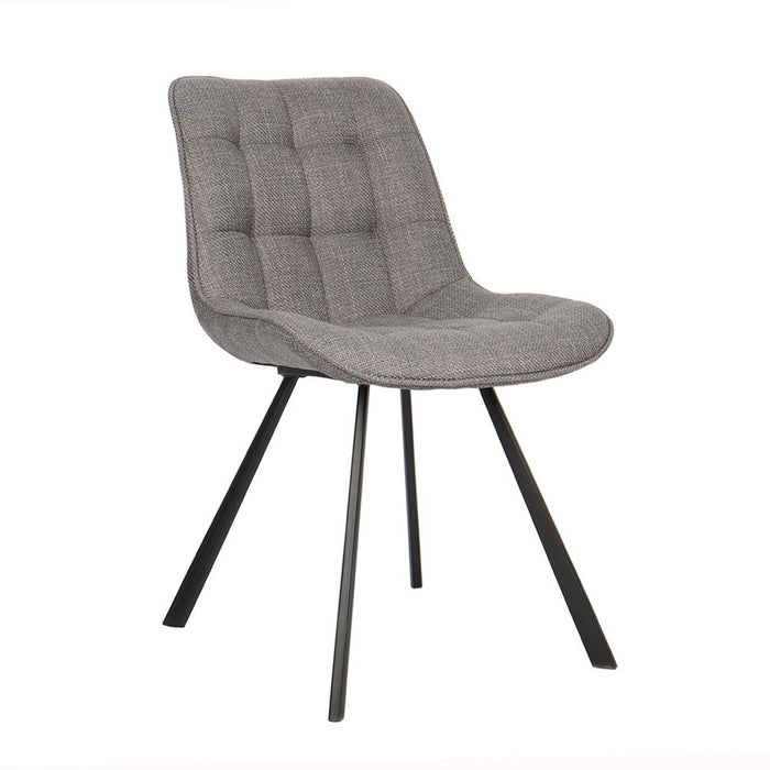 Sedia PALMA – Tessuto grigio chiaro – L51 x H80 x P61 cm – Eleganza e comfort