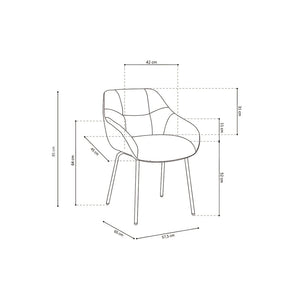 Sedia SAM Tessuto Grigio Schienale in PU Grigio Scuro, dimensioni H85 x L57,5 x P65, ideale per la tua cucina o sala da pranzo.