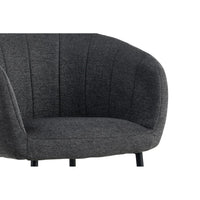 Sedia SEVILLE in tessuto grigio scuro, dimensioni H79 x L57 x P62, ideale per la tua cucina o sala da pranzo.