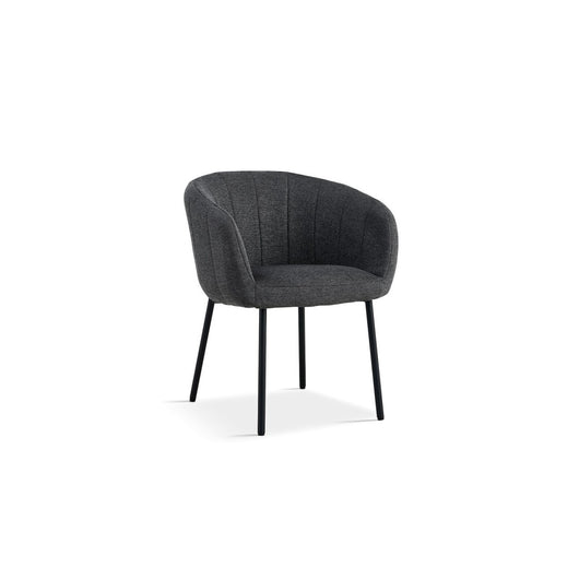 Sedia SEVILLE in tessuto grigio scuro, dimensioni H79 x L57 x P62, ideale per la tua cucina o sala da pranzo.