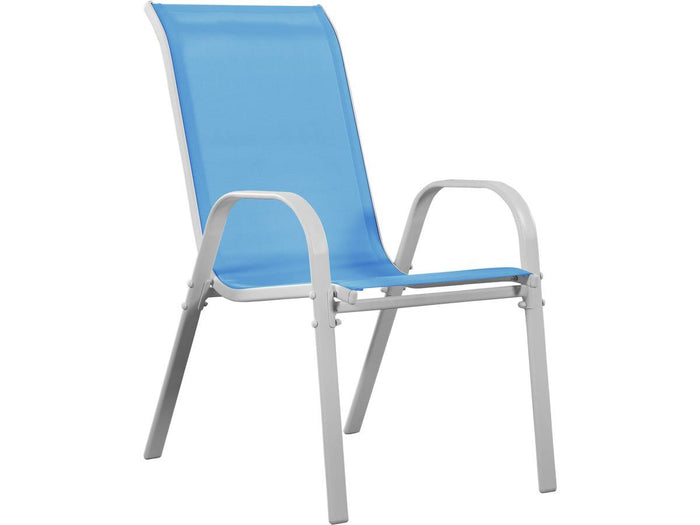 Sedia da giardino textilene "Cordoba" -Phoenix- Blu  Set di 4