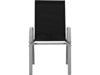 Sedia da giardino textilene "Cordoba" -Phoenix - Nero -Set di 4