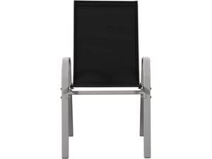 Sedia da giardino textilene "Cordoba" -Phoenix - Nero -Set di 4