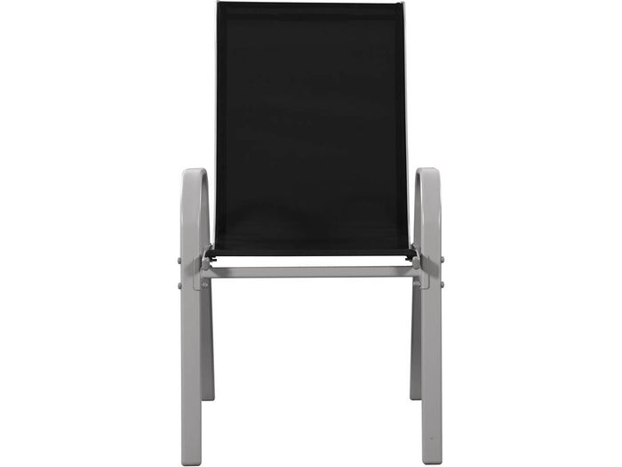 Sedia da giardino textilene "Cordoba" -Phoenix - Nero -Set di 4