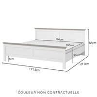 Camera da letto ASSIA: Armadio 200cm, Letto 160x200, cassettiera, comodini. Colori verde kaki e rovere.
