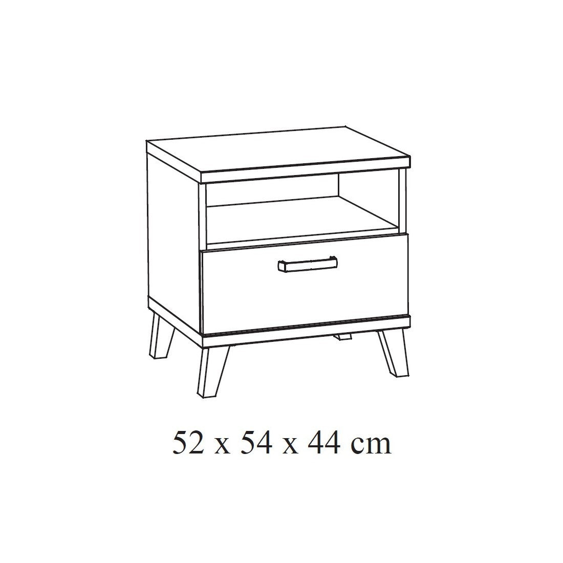 Camera per bambini DANAÉ, letto trasformabile da 60x120 a 90x200, armadio, fasciatoio e comodino.