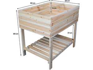 Orto quadrato su gambe "Tulipani" - 80 x 60 x 80 cm