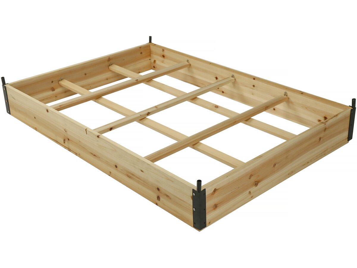 Orto in cassetta quadrata in legno da 116 x 81 x 67,5 cm "Muscari" - dotato di telone-serra con telaio