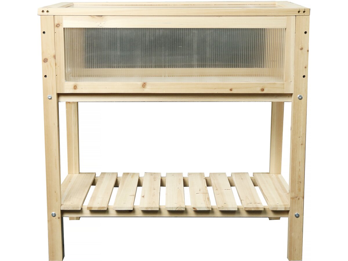 Orto in cassetta quadrata in legno con piedi "rose" - 78 x 40 x 79,5 cm