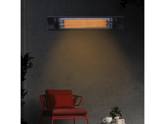 Riscaldatore elettrico radiante in fibra di carbonio "Bola" - 2000W - Nero