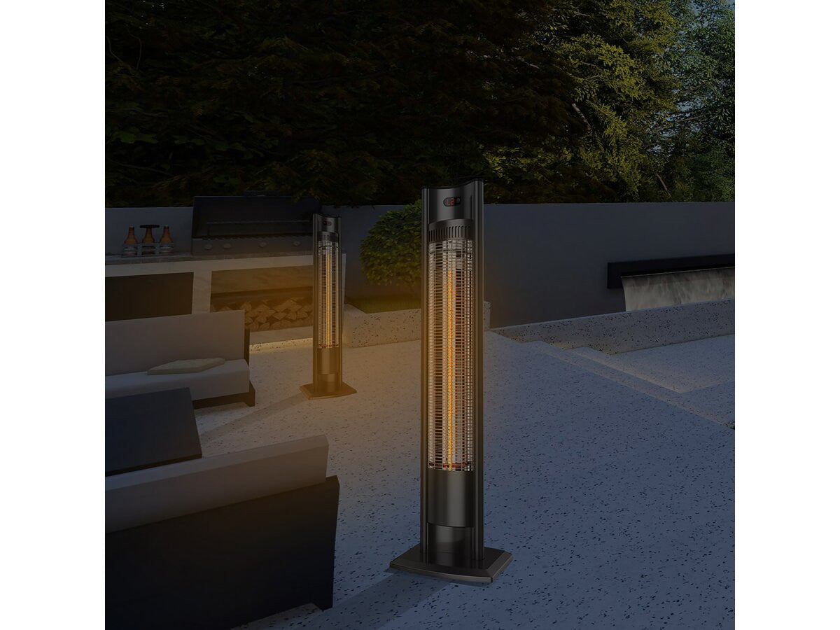 Riscaldatore elettrico radiante "Tornado" - 2000W - Nero