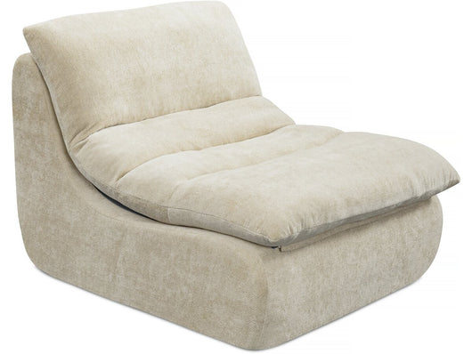 Poltrona "Candela" in tessuto strutturato - 81 x 96 x 75 cm - Beige