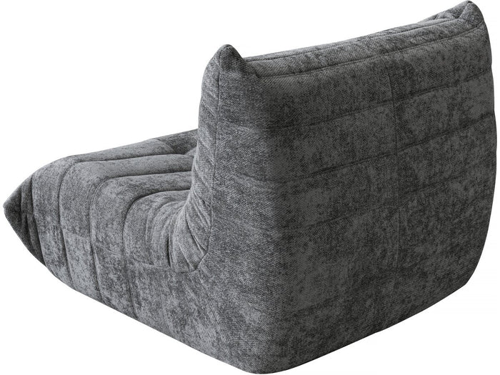Chaise longue in tessuto testurizzato Velasca - 95 x 100 x 75 cm - Grigio