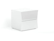 Comodino "Arco" - Laccato bianco - 2 cassetti
