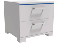 Comodino con LED "Karina" - Bianco