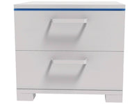 Comodino con LED "Karina" - Bianco